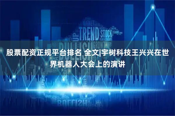 股票配资正规平台排名 全文|宇树科技王兴兴在世界机器人大会上的演讲